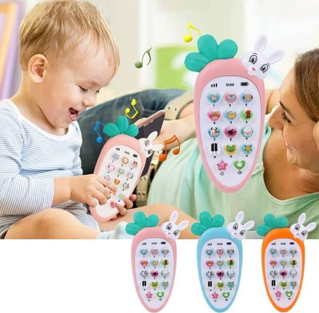 Battery Operated Rabbit Mobile Phone Toy With 20 Musical Songs Animal Sound for Kids