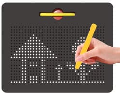 Kidoyz Magnetic Clipboard Drawing Board with Pen & Ball Beads | Compressed Magnet Learning Graffiti Pad