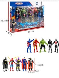 KIDOYZ 10-in-1 Avengers Superhero Action Figure Set | Mini Collectible Character Figures for Kids | Small Superhero Toy Set for Boys & Girls Ages 3+