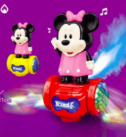 Mickey Mouse Balance Toy With Smoke, Light, Music and 360° Rotation For Kids