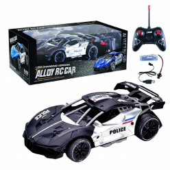 Remote Control Car, 2.4Ghz 1/18 Scale Model Police Racing Car Toys, RC Car for Kids and Boys with Cool Led Lights