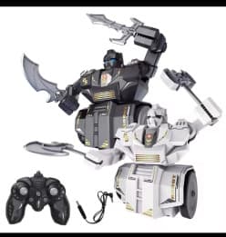 Kidoyz Brave Robot for Kids Fighting Toy Intelligent Robot 360 Degree Stunt (Black, White)