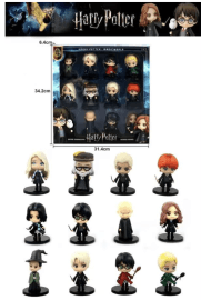 Harry Potter Mini Figurines Set of 12 – Collectible Wizard Characters | Action Figure Playset for Kids, Boys & Girls | Birthday Gift | Ages 6+ | Home Decor & Display
