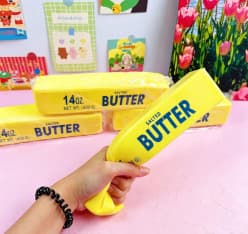 Butter Stick Squishy Toy | Slow Rising Squeeze Fidget Toy | Soft PU Foam Stress & Anxiety Relief | Sensory Desk Toy for Kids, Teens & Adults | Party Favor Gift