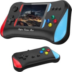 Kidoyz Super Game Box Handheld Video Game Console | 3.5 Inch Screen, 2 Player with Extra Controller, Classic Built-in Games