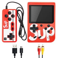 Kidoyz SUP Game Box 400 in 1 with Second Controller | 2 Player Retro Handheld Console, AV Cable for TV, Rechargeable