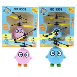 Flying Angry Bird Toy | Hand Sensor Infrared Induction Mini Drone | LED Flashing Lights | USB Rechargeable | Gravity Sensor Helicopter Aircraft | Gift for Boys & Girls | Ages 3+