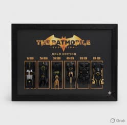 Batmobile Evolution (Black) Die-Cast Car Wall Frame | 3D Model Car Wall Art Decor