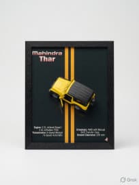 Thar Die-Cast Car Wall Frame | 3D Model Car Wall Art Decor