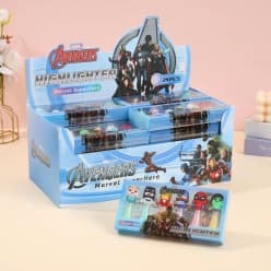 Avengers Cute Mini Highlighter Pens Set for Kids | Pastel Marker Stationery | Color as per Stock dispatched | Pack of 1 Pc