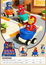 Avengers Superhero Press & Go Push Car Toy for Kids | Color as per Stock dispatched | Pack of 1 Pc