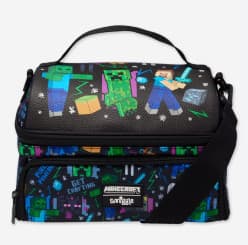 Minecraft Lunch Bag with Shoulder Strap | Double Compartment | Pack of 1 Pc