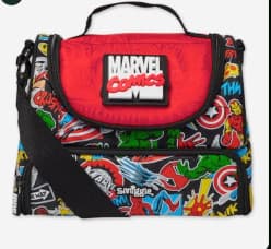 Marvel Comics Lunch Bag with Shoulder Strap | Double Compartment | Pack of 1 Pc