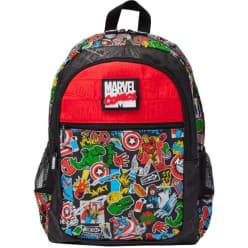 Marvel Comics Print School Backpack for Kids | Red & Black | Pack of 1 Pc