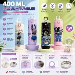 Insulated Water Bottle | 400 ml | Color as per Stock dispatched | Pack of 1 Pc
