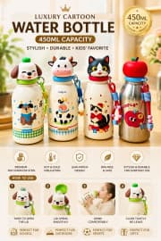 Water Bottle for Kids | 450 ml | Color as per Stock dispatched | Pack of 1 Pc