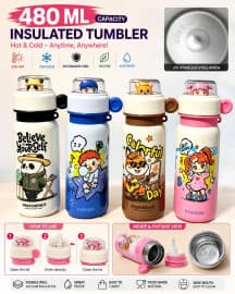 Insulated Water Bottle | 480 ml | Color as per Stock dispatched | Pack of 1 Pc