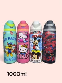 Insulated Water Bottle | 1000 ml | Style 2 | Color as per Stock dispatched | Pack of 1 Pc
