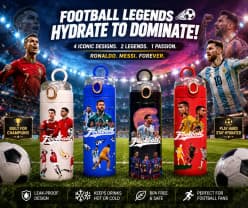 Football Water Bottle for Kids | 420 ml | Color as per Stock dispatched | Pack of 1 Pc