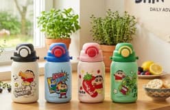 Shinchan Insulated Water Bottle for Kids | 800 ml | Color as per Stock dispatched | Pack of 1 Pc
