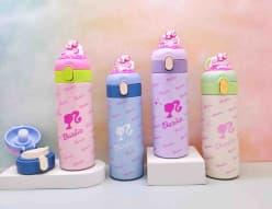 Barbie Water Bottle for Kids | Color as per Stock dispatched | Pack of 1 Pc