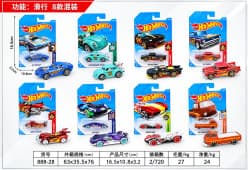 Hot Wheels Die-Cast Metal Toy Car with Free-Wheel Action | Assorted Racing Designs | Color as per Stock dispatched | China Item | Limited Stock