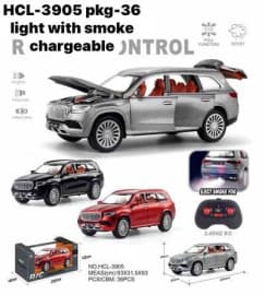 Die-Cast Remote Control Executive Luxury SUV with Smoke, Lights & Music | Chargeable RC Car | Color as per Stock dispatched