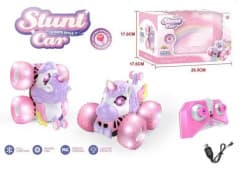 Unicorn Stunt Car with 360° Rotating Wheels | Remote Control Stunt RC Car for Girls