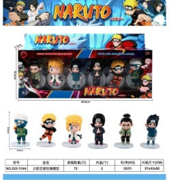 Naruto 6 Pcs Anime Figure Set | Collectible Ninja Characters Gift Box | Pack of 1 Set
