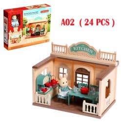Family Cozy Cabin Doll House | Pretend Play Set for Kids
