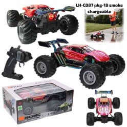 RC Monster Car with Smoke | Metallic Remote Control Monster Truck for Kids