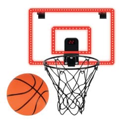 LED Display Over-the-Door Basketball Hoop | Indoor Sports Game | Battery-powered | For All Ages
