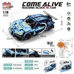 Lego Style Remote Control Car Building Blocks Set (429 Pcs) | Rechargeable 2.4GHz RC Block Car 1:16 Scale