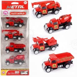 Kidoyz 4 Pcs Auto World Die-Cast Metal Toy Car Set | Set of 4 Alloy Model Cars | Collectible Car Toys for Kids | Color As Per Stock