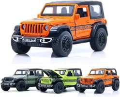 Kidoyz Wrangler Jeep Die-Cast Metal Toy Car | Large Alloy Model Car | Collectible Car Toy for Kids | Color As Per Stock