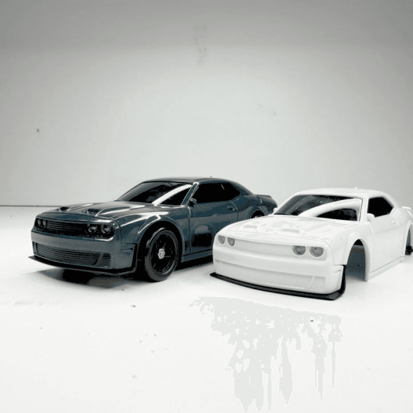 Dark Scale HB Toys Dark Blue Dodge Challenger 1:43 Scale RC Car 11 | Kidoyz