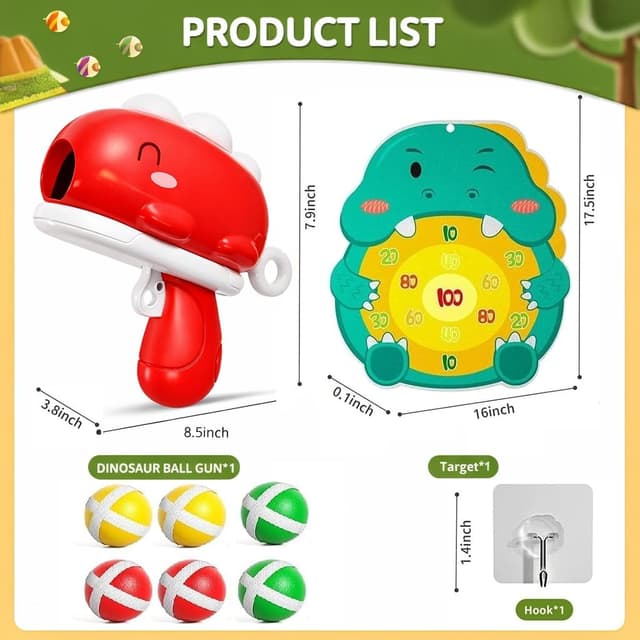 Target Ballls Dino Target Ball Shooting Game | Kidoyz